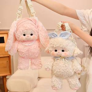 【Túi Đôi 2in1】Ba Lô Hình Thú 40cm - Cừu & Thỏ Siêu Cấp Đáng Yêu, Quà Tặng Sinh Nhật Ý Nghĩa,Quai đeo có thể tháo rời