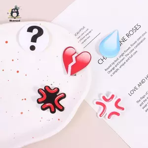Biểu Hiện Tức Giận Thả Kẹp Tóc Heartbroken Acrylic Kẹp Tóc Ngộ nghĩnh Bên Kẹp Dubill Kẹp Nổ Kẹp Bên Phụ Kiện Tóc Mới