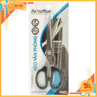 Kéo Văn Phòng Flexoffice Thiên Long FO-SC01 - Kéo Cắt Giấy Lưỡi Thép Không Gỉ Sắc Bén, Cao Cấp