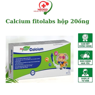 Canxi Hữu Cơ Cho Bé Calcium FITOLABS Giúp Xương Răng Chắc Khoẻ, Phát Triển Chiều Cao Cho Bé Từ 1 Tuổi Chai Hộp 20 Ống