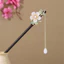 WHX-Antique Kẹp Tóc Tua Rua Bước Bập bênh Kẹp Tóc Bằng Gỗ Giả Mun Mũ Đội Đầu Kẹp Tóc Trung Quốc