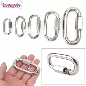 BORAGETE An Toàn Snap Hook Thép Không Gỉ Dây Xích Khóa Vít Dây Xích Kết Nối Vòng