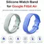 Dây đeo đồng hồ PYCOU, Dây đeo thể thao có thể điều chỉnh bằng silicon, Vòng đeo tay cao su Thay thế thoáng khí cho Google Fitbit Air dành cho nam nữ