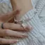 Bluelover Bạc Nữ Đầy Đủ Hoa Chuông Bướm Vòng Tay Ánh Sáng Sang Trọng Mở Có Thể Điều Chỉnh Vòng Tay Nữ Trang Sức Phụ Kiện ﻿ Mới