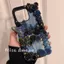 Ốp Điện Thoại Xanh Biển Sang Trọng Handmade DIY Cream Keo Thích Hợp Cho iPhone17promax Bao Gồm Tất Cả Thích Hợp Cho iPhone16pro Chống Va Chạm Sốc @ -