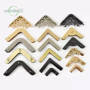 CATMALLER88 Túi xách Khóa bảo vệ cạnh, Bảo vệ góc Chất liệu kim loại Túi trang trí góc, Bảo vệ cạnh Phụ kiện phần cứng Kẹp trang trí Phụ kiện phần cứng DIY