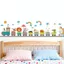 Decal Dán Tường Hình Đoàn Tàu Động Vật Dễ Thương Có Keo Sẵn 131x30cm - Trang Trí Phòng Bé
