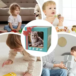 Đồ chơi sang trọng cho mèo robot hàng đầu với chuyển động thực tế và dây kéo cho trẻ mới biết đi