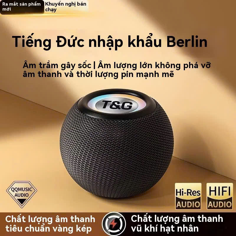 Loa Bluetooth Mini Tg337- Loa siêu trầm di động ngoài trời Âm thanh loa siêu trầm âm lượng cao loa bluetooth bass mạnh