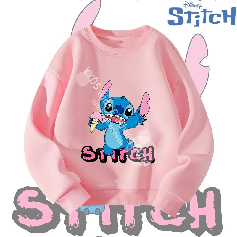 Thời Trang Trẻ Em Hoạt Hình Stitch In Áo Len Cho Ngoài Trời Mặc Thường Ngày Bé Gái Áo