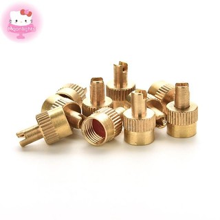 Moonlights 10 Chiếc Xe Chrome Kim Loại Có Rãnh Nắp Thân Van Có Dụng Cụ Tẩy EN