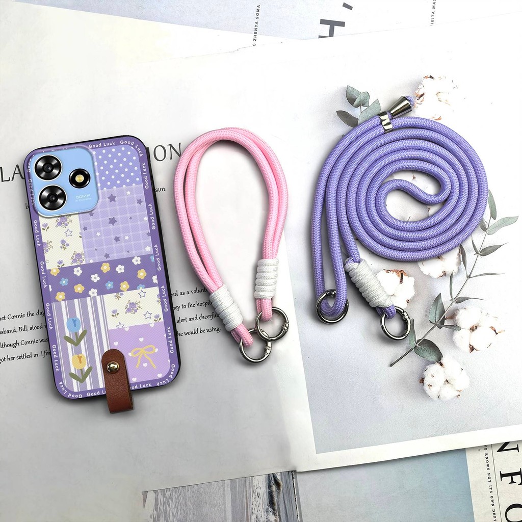 Ốp Điện Thoại Bền Graffiti Cho ZTE Blade A73 4G / V50 Smart / V50 Design 4G / Axon50Lite Vòng Cổ Bảo Vệ Dễ Thương Bọc Toàn Bộ Dây Silicon TPU Đeo Ngang Chống Thấm Nước Chống Bụi Diagonal