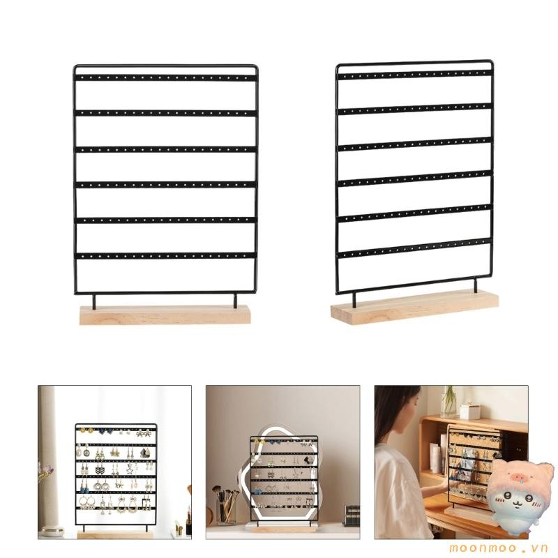 Bông tai mặt trăng với giá đỡ màn hình hiển thị 120 lỗ - Trang sức đẹp