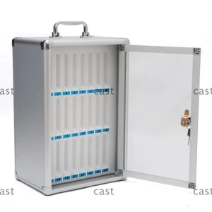 Hộp lưu trữ điện thoại cửa trong suốt CAST, Hợp kim nhôm Acrylic mang theo bằng tay Lưu trữ điện thoại hợp kim nhôm, Thiết thực có thể khóa 6 / 12 / 36 / 48 khe cắm Tủ lưu trữ Điện thoại di động