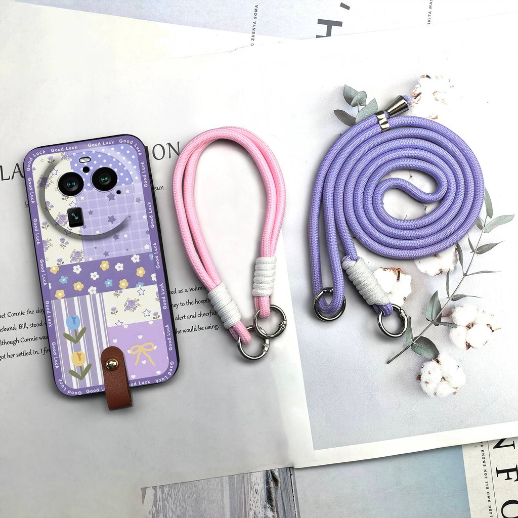 Thiết Kế Thời Trang Ốp lưng Cho OPPO Find X6 Pro Dễ Thương Đa Giác Dây Bảo Vệ Vỏ Mềm Chống Thấm Nước Bền Bọc Toàn Bộ Vòng Cổ Chống Bụi Bẩn Graffiti Chống Va Đập TPU