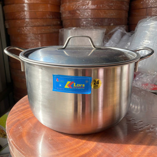 [SALE] Nồi Inox KLINs 24, 26, 28cm – Nắp Inox Bền Đẹp, Dùng Được Bếp Từ Hàng Thanh Lý