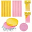 EBINLANDS 12 Cái / bộ Miếng Bọt Biển Làm Sạch, Dụng Cụ Chăm Sóc Da Trang Điểm Nén Mỹ Phẩm Puff, Miếng Lót Làm Sạch Da Mặt Chăm Sóc Da Mặt Sạch Rửa Bọt Biển Nữ