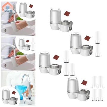 Bộ lọc nước Acutuna cho vòi chậu rửa có lõi lọc, bộ lọc nước, hệ thống lọc nước 10 tầng, thiết thực, có thể giặt được