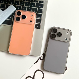 [JLK] Ốp điện thoại mờ siêu mỏng sang trọng có bảo vệ ống kính kính kính cho iPhone 17 16 15 14 13 12 11 Pro Max Plus 17 Air Clear Back Bìa cứng