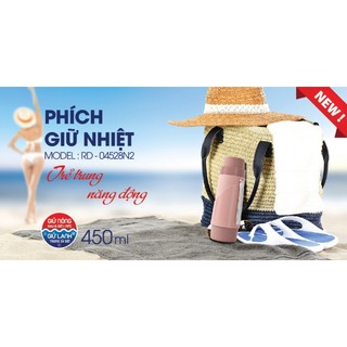 Phích giữ nhiệt Rạng Đông RD-04528N2 0,45L – Quà tặng ý nghĩa và tiện dụng