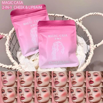 MAGIC CASA 12 Bộ Son Môi Màu Môi Và Cheek Son Môi Đa Năng Kép Chống Dính Cốc Mini Matte Velvet Son Môi