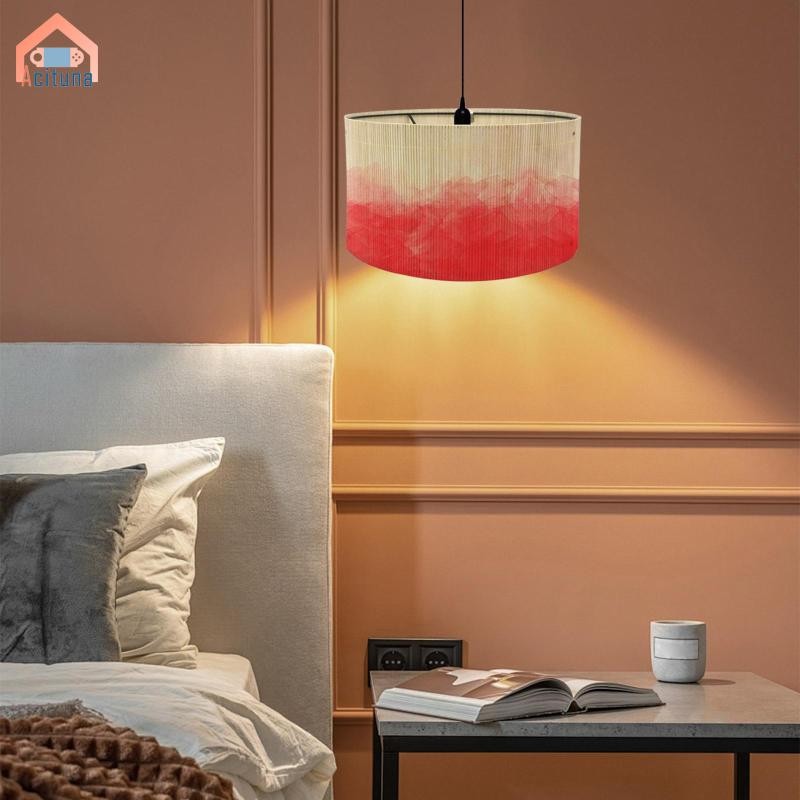 Gradient Tre Lampshade, E27, Boho Mặt Dây Chuyền Đèn Có Thể Thay Thế Vintage Trống Đèn Bóng Bao Châu Âu Cho Mặt Dây Chuyền Đèn