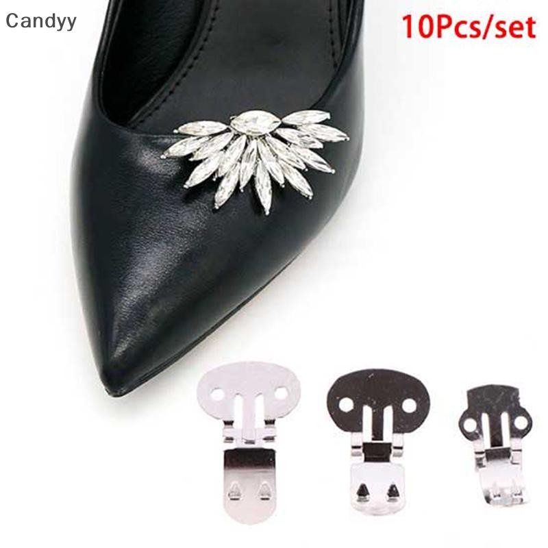 NDY 10 Chiếc Thép Không Gỉ Hoa Giày Kẹp Trang Trí Trên Phát Hiện DIY Thủ Công Khóa N