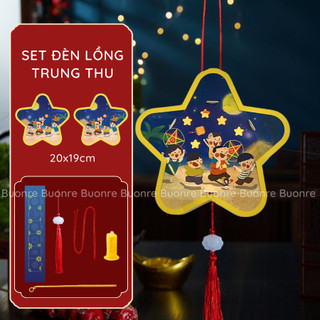 [Trung Thu 2025] Đèn Lồng Hình Ngôi Sao, Hình Hoa Cho Bé Vui Trung Thu - Đồ Chơi Cầm Tay, Phụ Kiện Decor Lớp Học ANGI
