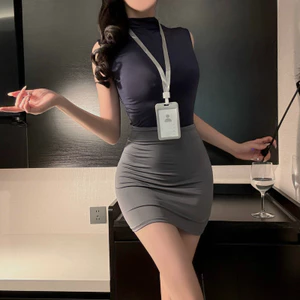 Tình Yêu Gợi Cảm Nữ Thư Ký Váy Hông Đồng Phục Phù Hợp Với Tiếp Viên Hộp Đêm Chuyên Nghiệp Nhập Vai