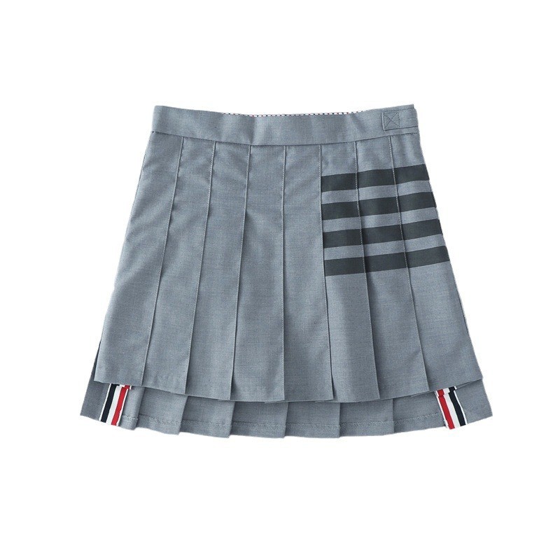 thombrowne Cyndi Wang Same Style Set1840Front Short Back Long Four-Bar Pleated Skirt