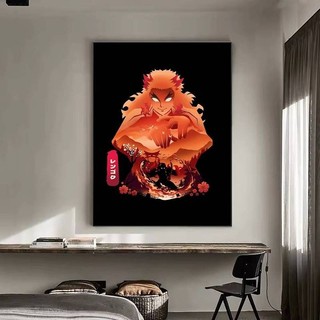 Tranh Canvas Demon Slayer Tanjiro Trang Trí Tường Nhà Poster Canvas Không Khung