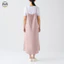 Đầm Sling Phong Cách Nhật Bản Muji từ vải lanh màu trơn, áo liền quần dáng dài