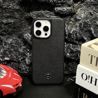 17promax 17Air 17 Xe da chéo cổ điển BMW Mercedes logo Vỏ điện thoại trọn gói cho iphone 11 11promax XsMax XR X Xs 12mini 13mini 14 15 7 8 Plus Vỏ chống rơi màu đen 14pro