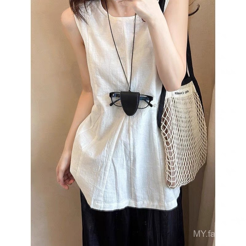 Kính mát với dây da từ tính và vòng cổ nữ, phụ kiện đa năng cho du lịch và hoạt động ngoài trời