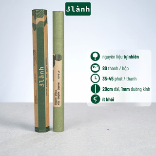 Nhang Không Tăm Trầm Hương Cao Cấp 3 Lành 20cm Ống 30gr Tự Nhiên 100% Ít Khói 15 Năm Thờ Cúng Yoga