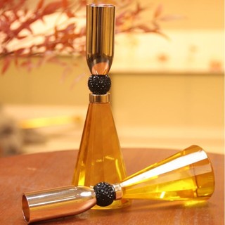 Bộ trang trí nến thủy tinh pha lê Ánh sáng lớn Trang trí sang trọng Giá đỡ sáp trong suốt Tiệc cưới Phòng khách Phong cách Châu Âu Nội thất gia đình 3HBH