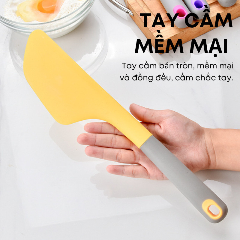 Thìa Silicon Chịu Nhiệt 34cm KOOBEE – Vá Silicon Đa Năng, Thìa Trộn Bột, Phết Kem Bánh, Dụng Cụ Làm Bánh| 326
