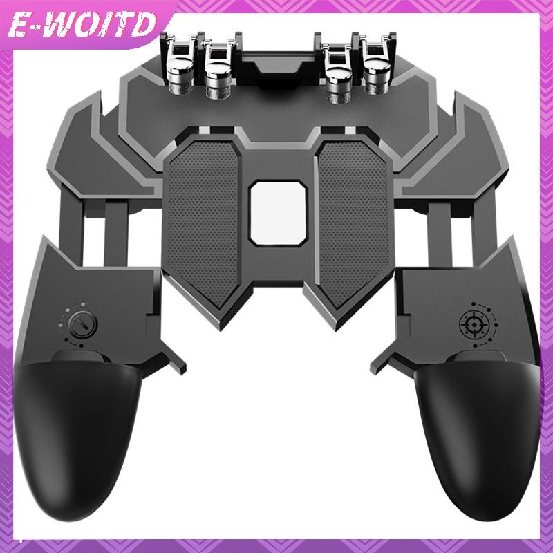 E-WOITD PUBG Bộ Điều Khiển AK66 Tay Cầm Chơi Game Sáu Ngón Tay Kích Hoạt Pubg Kim Loại Kích Hoạt Cần Điều Khiển Pubg Cho IOS Android Điện Thoại Di Động Game Pad E-WOITD