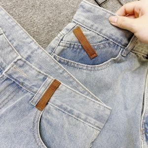 Quần Jean Bigsize Nữ Lưng Cao Màu Xanh Wash Sáng Cá Tính Cải Denim Cho Chubby Q568