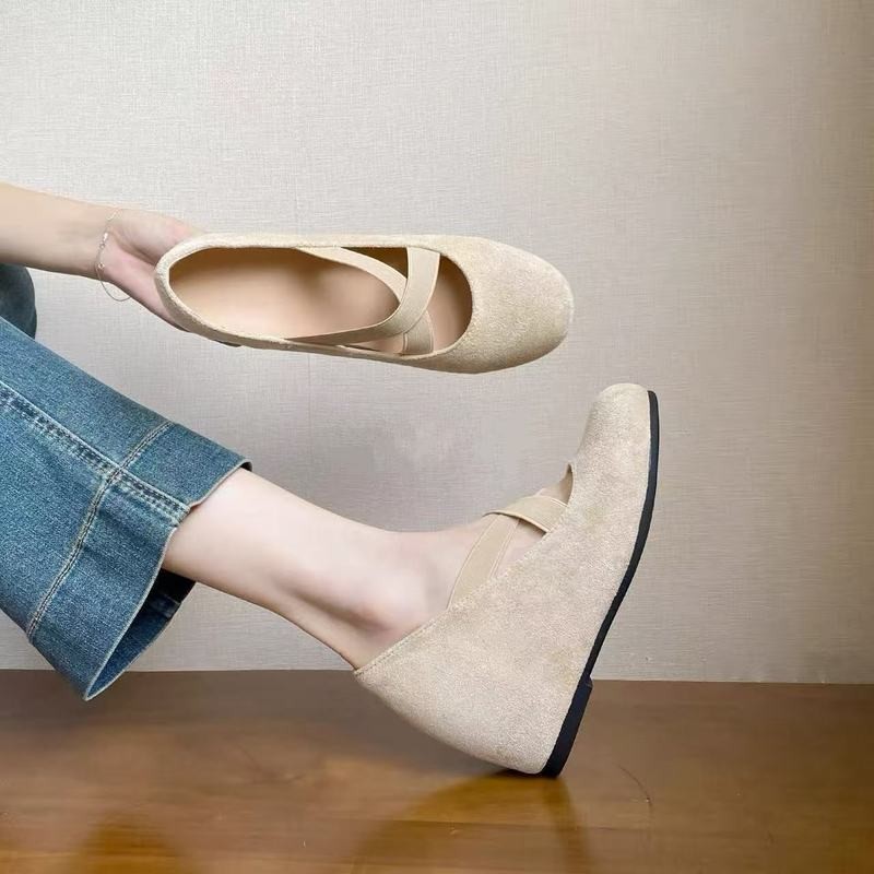 ✨Spot】Mary Jane Giày Nữ Kiểu Hàn Tối giản Đế nâng cao 6cm Dễ phối đồ Đế êm Thon gọn chân Giày