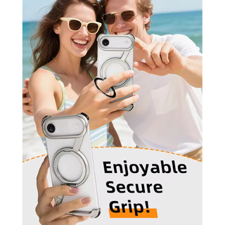 [JLK] Ốp Điện Thoại Kim Loại Không Khung Cho iPhone 17 Air / 17 Pro / Pro Max Có Chân Đế 360° Ốp lưng chống sốc bảo vệ từ tính xoay được
