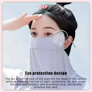 JRP Ngoài Trời Ice Silk Mask Nữ Mùa Hè Chống Tia UV Qui-dry Face Cover Khăn Thoáng Khí Ne Bảo Vệ Treo Tai JRP