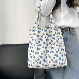Phong cách Hàn Quốc cổ điển tranh sơn dầu nhỏ vải canvas vai tote túi vest dung tích lớn