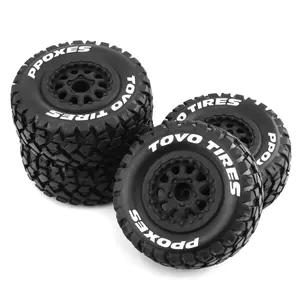 4 108mm 12mm Lục Giác 1 / 10 Khóa Học Ngắn Lốp Xe Tải Lốp Bánh Xe Lốp Xe Cho Traxxas Slash Arrma HPI HSP Senton HuanQi 727 Vkar 10sc RC Xe