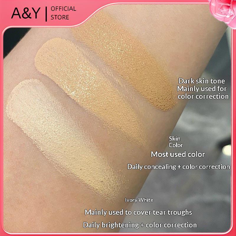 A & Y SVMY Kem che khuyết điểm ba màu che mặt và vết thâm che phủ hiệu quả quầng thâm chống thấm nước lâu trôi và tự nhiên.
