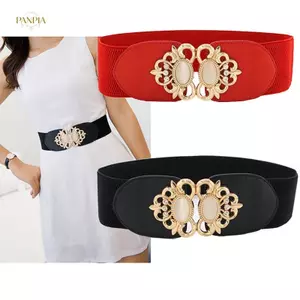 PNPIA- Thời Trang Nữ Retro Co Giãn Co Giãn Đầm N Thắt Lưng Đầm Phụ Kiện