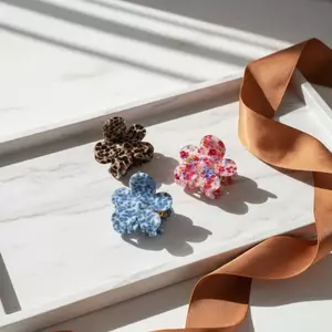 LUImo Sweet Flower Shape Acetic Acid Hair Claw cho thời trang sử dụng hàng ngày SBS