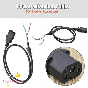 TOPTOOLCX E-Bike Motor Cable Bộ sạc dây nguồn màu đen cho phụ kiện xe đạp điện
