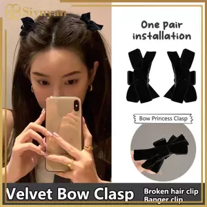 Siyuyan 1 Nơ Ngọt Ngào Tóc Nhỏ Vuốt Kẹp Công Chúa Nhung Nơ Tóc Móng Vuốt Kẹp Mũ Bé Gái Nữ Hàn Quốc Phụ Kiện Tóc VN