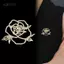 AqToCna Hàn Quốc Đơn Giản Rỗng Ra Hoa Hồng Thổ Cẩm Dành Cho Nữ Unisex Corsage Pin Tính Khí Phù Hợp Với Áo Khoác Phụ Kiện Tiệc Quà Tặng AqToCna